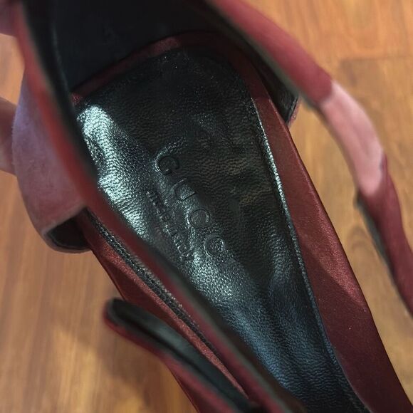 Gucci pink and burgundy stiletto heels handle size 7.5 - Picture 3 of 7